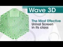 Wave 3D Urinal Screen, Cucumber Melon