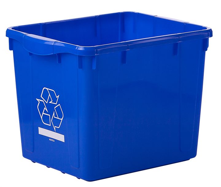 Blue 16 Gallon Recycle Bin