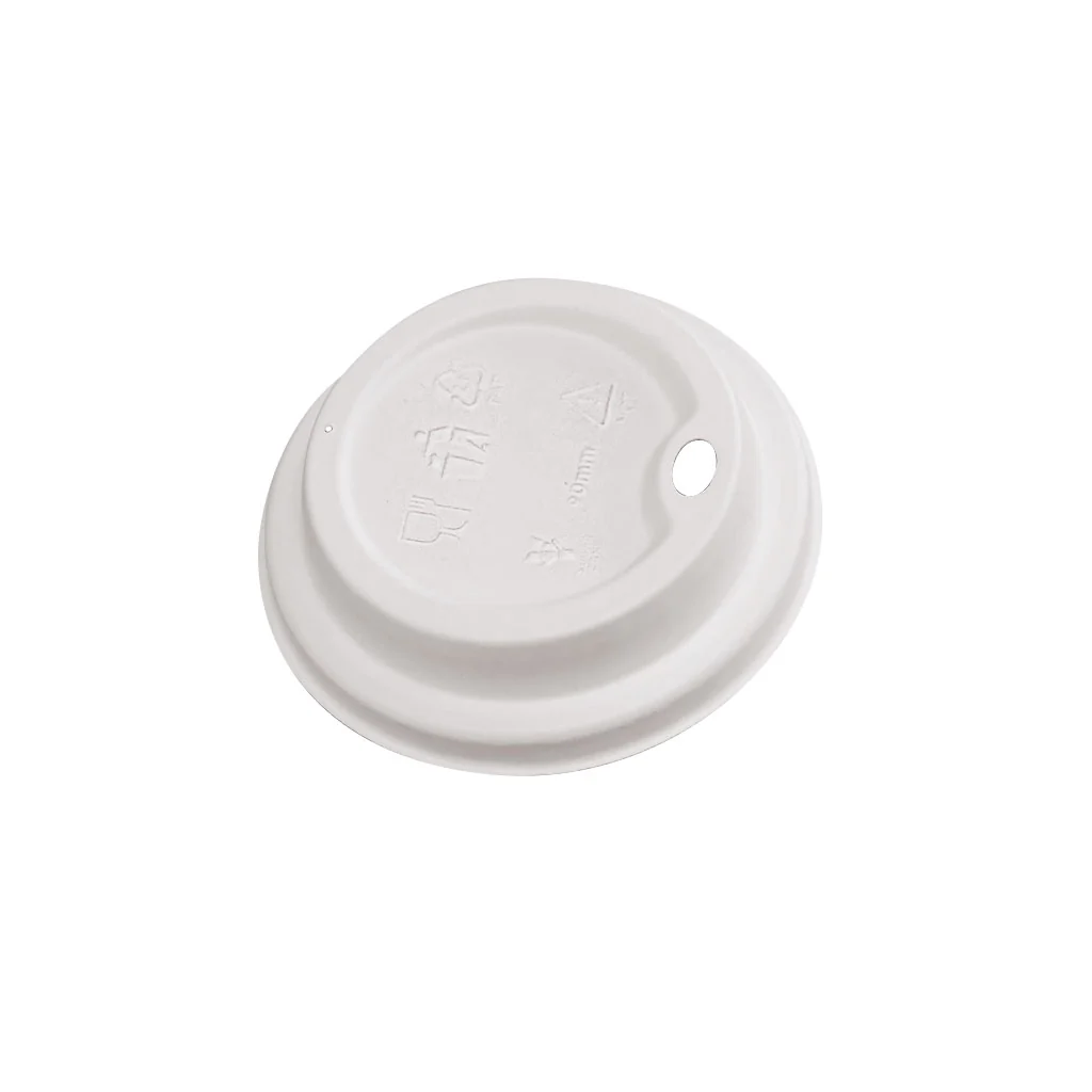 Compostable White Dome Sip Lids - 10 oz - 20 oz  - 50 Lids