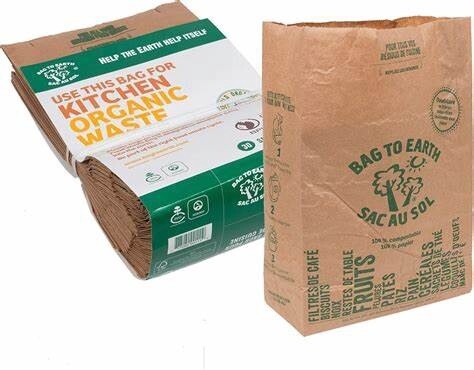 Small Food Waste Bags 7"x4"x12" - 10/BD