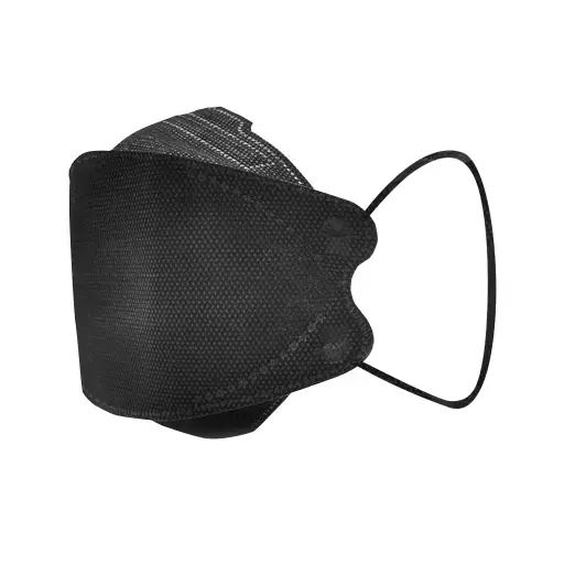 [7765B] Black Form Fitting KN95 Adult Mask