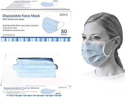 [74871-SF] Blue Disposable Face Mask