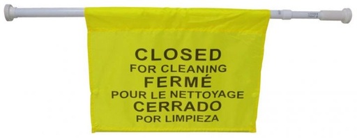 [9031] Closed For Cleaning Sign With Extension Pole