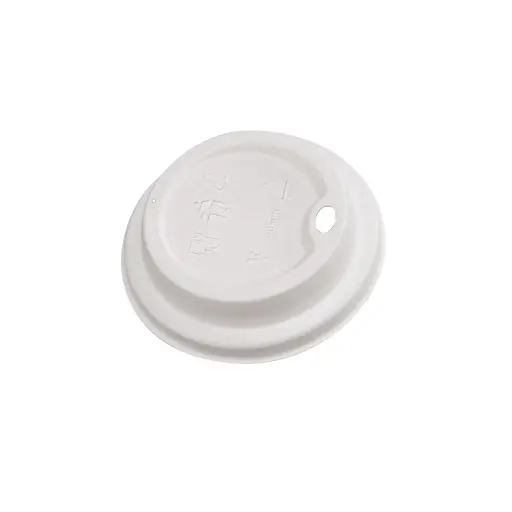 [6081A] Compostable White Dome Sip Lids - 10 oz - 20 oz  - 50 Lids